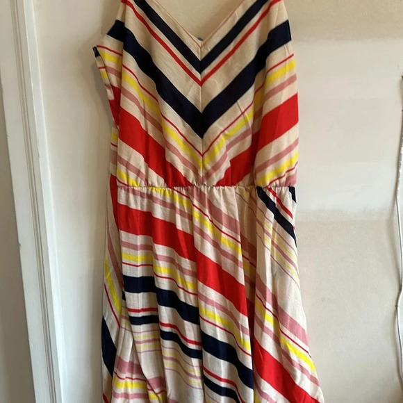 Colorful Striped Sleeveless Dress size Large - Picture 2 of 2